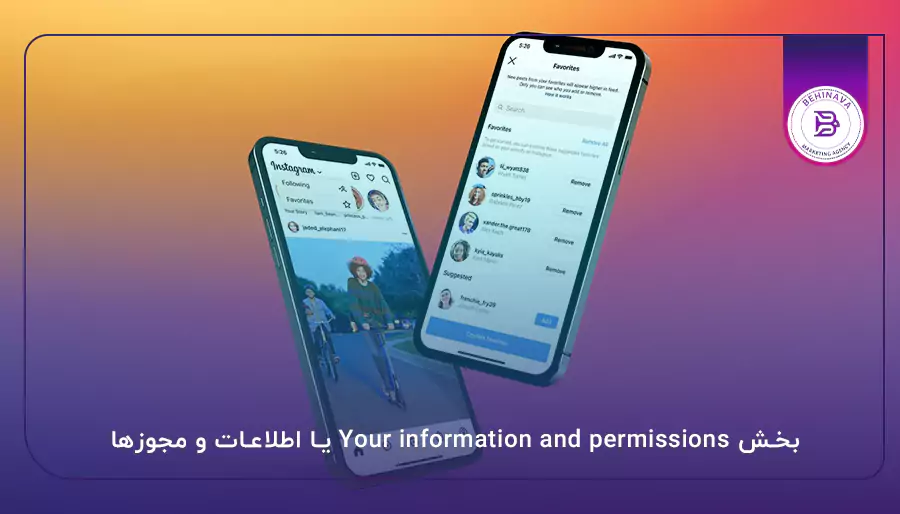 بخش Your information and permissions یا اطلاعات و مجوز‌ها