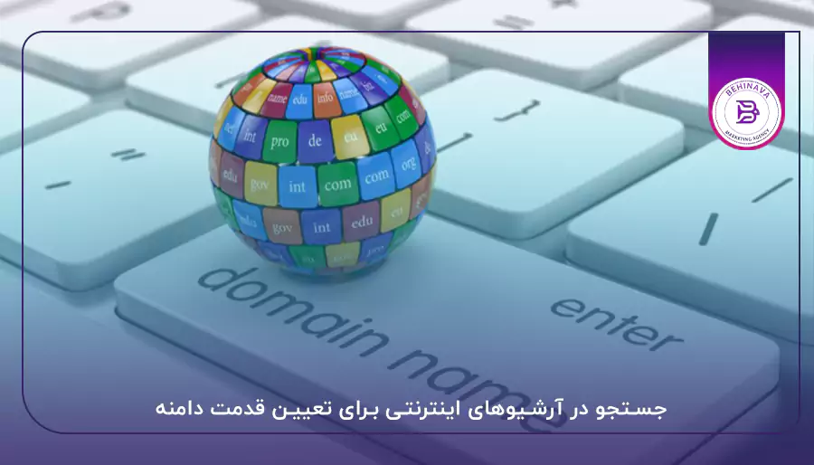جستجو در آرشیوهای اینترنتی برای تعیین قدمت دامنه